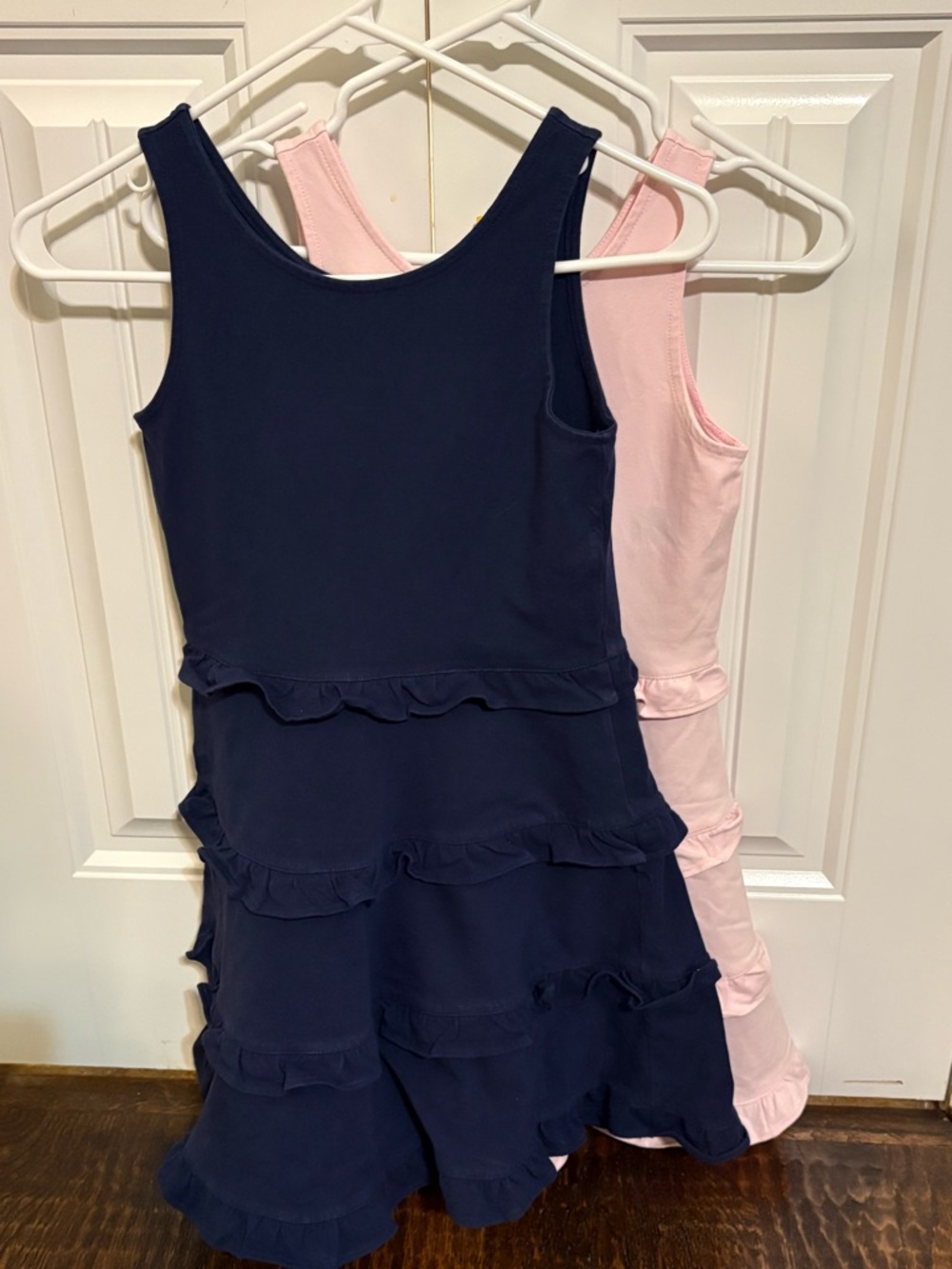 Two Girls Polo by Ralph Lauren Navy and Light Pink Tank Dresses